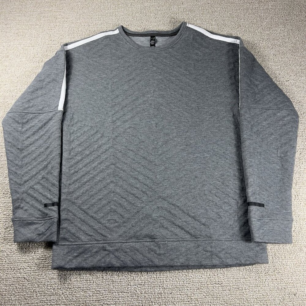 Apana Crinkled Pullover Sweatshirt Gray Men’s Size Large